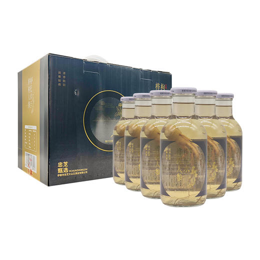 【东北特产】忠芝桦树人参枸杞水 480ml*6瓶 精品大枸杞 一整根人参饮料 野生白桦树汁原液 高端礼盒 商品图1