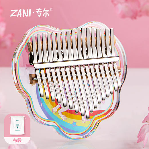 【拇指琴三分钟就能学会一首歌】ZANI拇指琴卡林巴21音亚克力水晶，数字刻音琴健优化下压弧度，升级就弹不痛手kalimba拇指琴钢琴小乐器手指琴生日六一礼物QQ新年礼盒年货礼盒 商品图4
