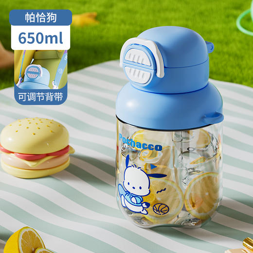泰福高三丽鸥酷洛米儿童水杯夏天大容量双饮吸管杯 商品图2