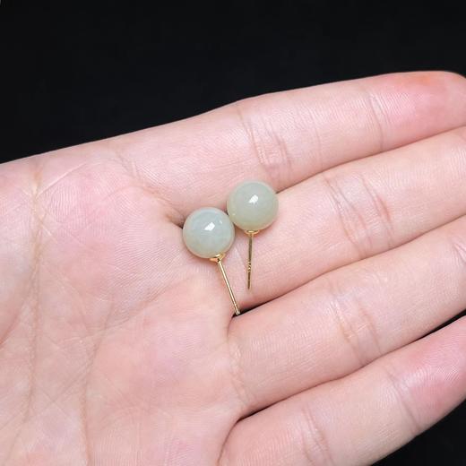 和田玉耳饰-玉美人菲菲HZ/S925和田玉耳坠约9mm 商品图0