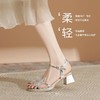ZHR洋气超软外出凉鞋女2024新款夏季一字带绝美高跟鞋蝴蝶结女鞋 商品缩略图4