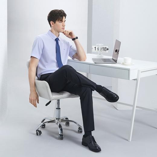 【含竹纤维】柒牌格子短袖衬衫男士2024夏季新款中年商务休闲衬衣	126A70410 商品图3