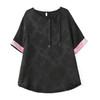 雀说新中式盘扣圆领提花拼接短袖T恤女简约百搭宽松显瘦小衫AL7129 商品缩略图4