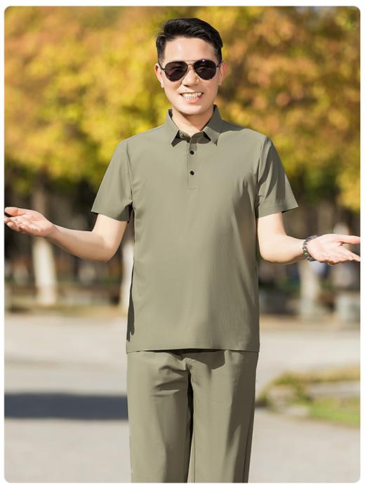 👏【华伦天奴Valentino·Orlandi】专柜品质清爽舒适爸爸无痕锦氨套装4518款：🍂1、高弹力冰感面料 面料垂顺柔滑平整简练  😎 商品图2