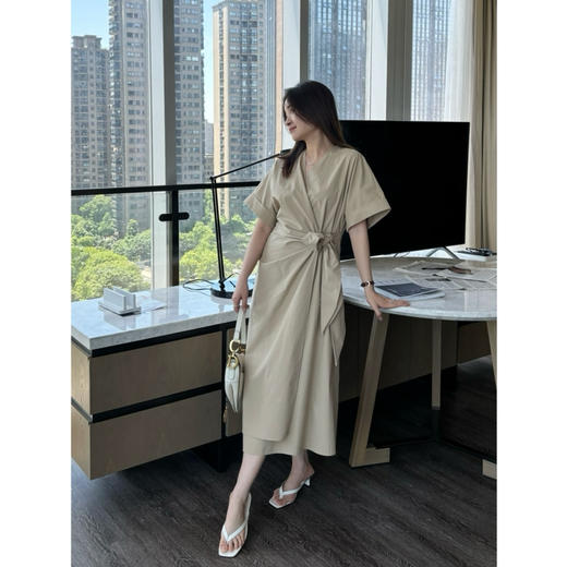 25特价 2405423   法式优雅 交叉系带连衣裙 商品图11