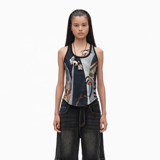 NUTH“花园风情”印花吊带背心女 商品图1