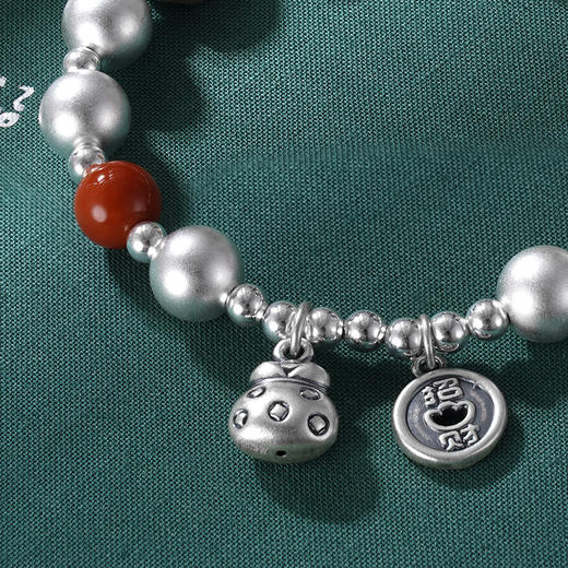 子佩集S999银【福运连绵】手串【SC000675】纯银南红手链仿古手链2405 商品图1