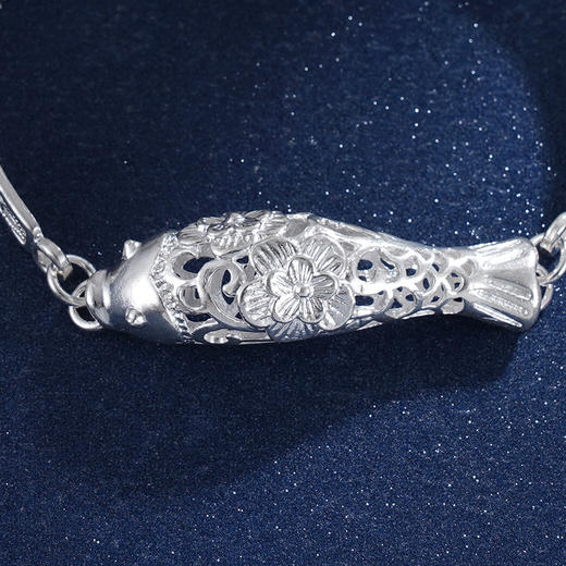 子佩集S990银【花鱼梦境】手链【LSL000054】纯银花丝2405 商品图2