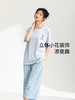 康妮雅女式短袖中裤套头套装 商品缩略图3