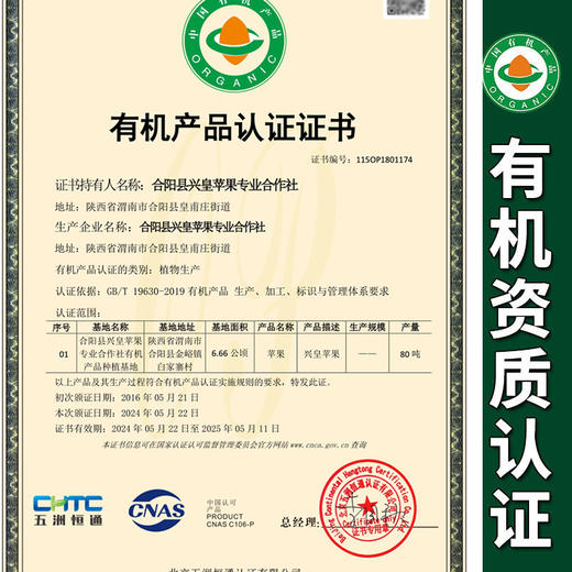 【厂商直发】陕西有机瑞香红苹果8斤装清甜多汁果型饱满包邮 商品图1