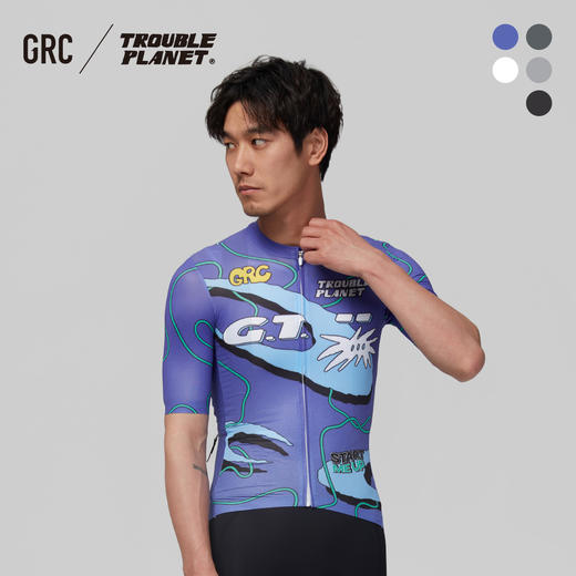 GRC桀骜无尽春夏新款麻烦星球联名印花短袖公路自行车骑行服男士 商品图4