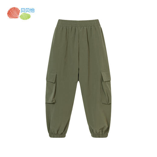 贝贝怡童装男童潮酷工装裤子2024春夏中大童舒适透气休闲长裤ZB2DK034 商品图3