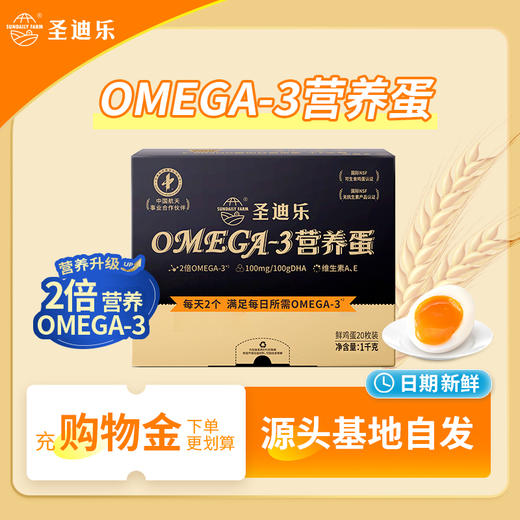 圣迪乐&Omega-3儿童营养鲜鸡蛋    20枚 商品图0