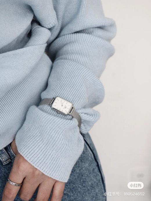 D.W复古小方表时尚轻奢麦穗钢带石英女表手表 商品图4