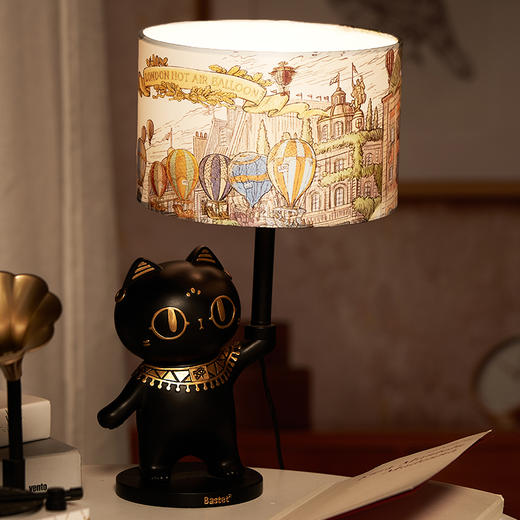 大英博物馆埃及系列 盖亚·安德森猫罗塞塔石碑萌猫卧室氛围灯台灯摆件 商品图4