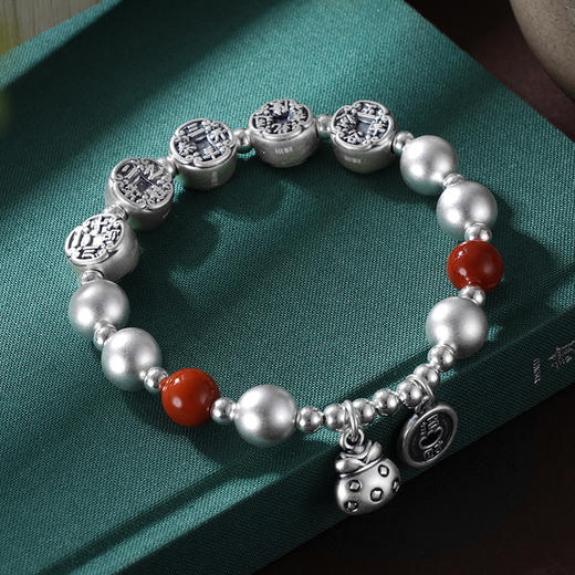 子佩集S999银【福运连绵】手串【SC000675】纯银南红手链仿古手链2405 商品图2
