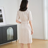 剩S/M/XL 米思阳2025夏季新款通勤气质风短袖连衣裙时尚西装领A字裙女1710 商品缩略图3