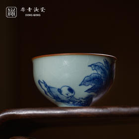 问鼎鼎青青花 伴月杯（童子戏球）