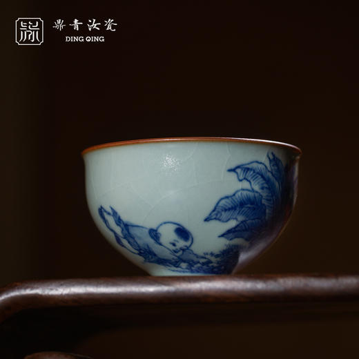 问鼎鼎青青花 伴月杯（童子戏球） 商品图0