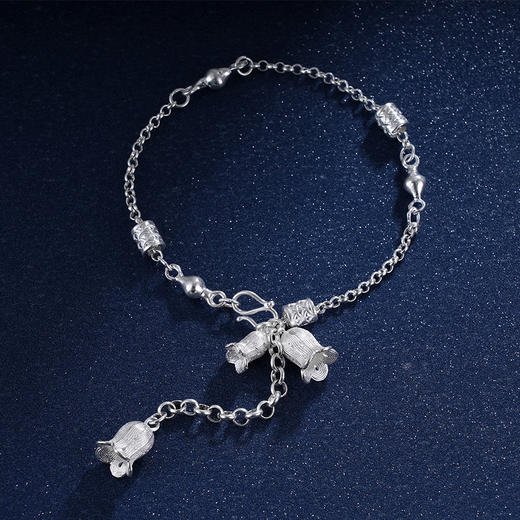 子佩集S990银【铃兰低语】手链【LSL000039】纯银花丝2405 商品图0