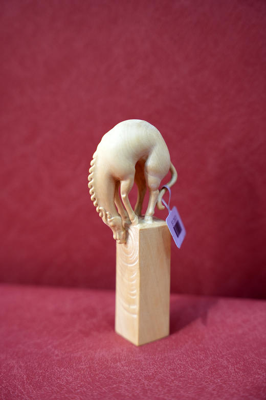 马/鹿印章°黄杨木雕摆件 商品图0