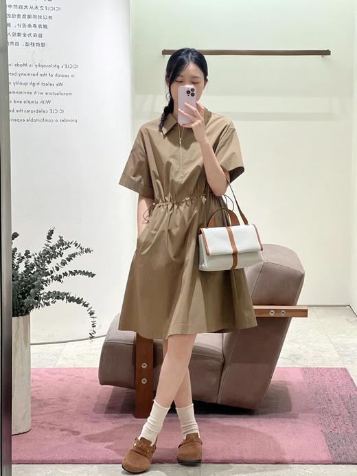 【高品质私服】【小禾同款棉涤府绸收腰及膝连衣裙】布面细腻紧实 精致美观 手感柔软【无标出货 介意慎拍】 商品图7