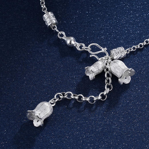 子佩集S990银【铃兰低语】手链【LSL000039】纯银花丝2405 商品图1