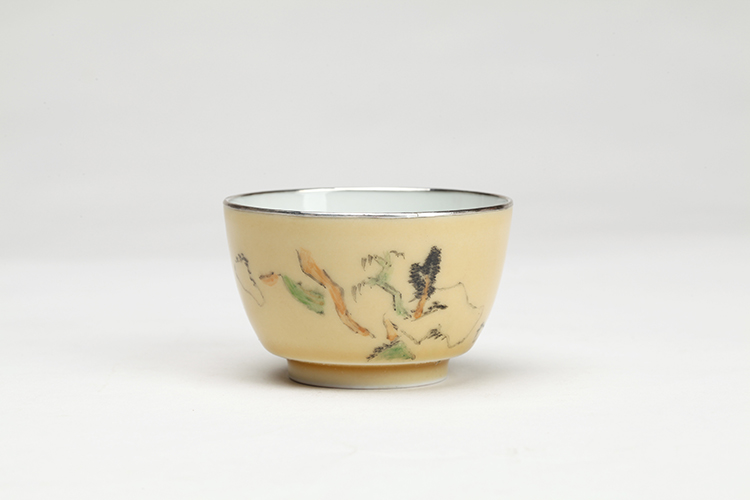 陈如冬-【明瑟】宋黄釉银口彩绘主任杯 | 吾杯