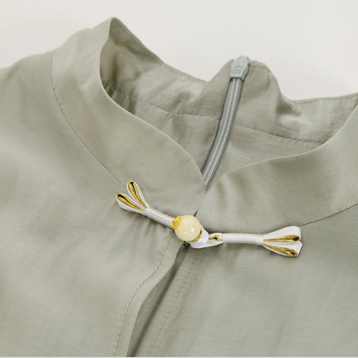 PF8B2斯尔丽2024新款气质连衣裙夏季宽松中式刺绣知性两件套改良旗袍 商品图4