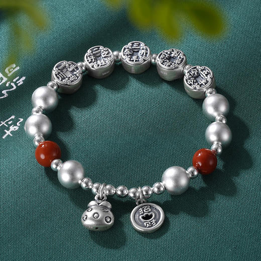 子佩集S999银【福运连绵】手串【SC000675】纯银南红手链仿古手链2405 商品图0