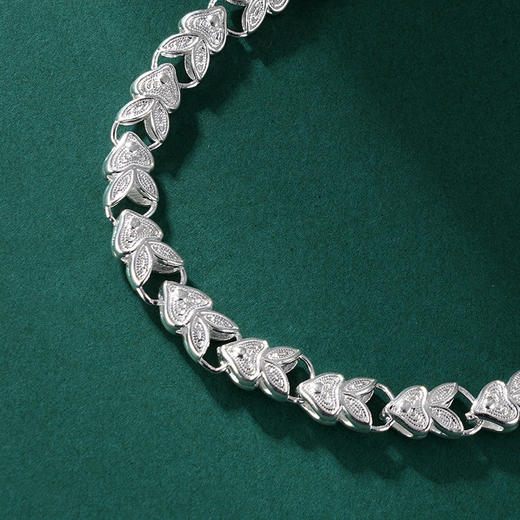 子佩集S990银【芳原浅步】手链【QLSL001】纯银花丝麦穗金鱼兔子2405 商品图1