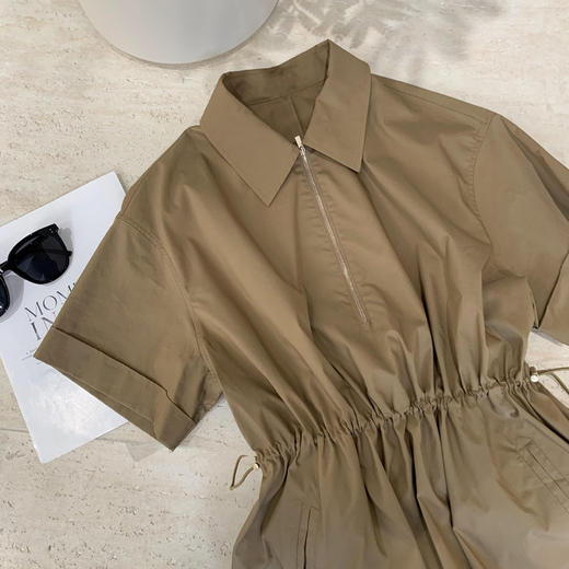 【高品质私服】【小禾同款棉涤府绸收腰及膝连衣裙】布面细腻紧实 精致美观 手感柔软【无标出货 介意慎拍】 商品图12