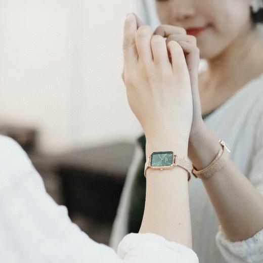 D.W复古小方表时尚轻奢麦穗钢带石英女表手表 商品图8