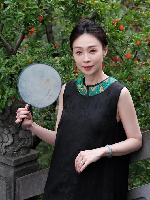 微瑕秒杀 |盛唐牡丹 |梅兰竹菊带圈香云纱配宋锦女裙[特价品](特殊商品不退不换) 商品图1