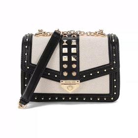 MICHAEL KORS 女士黑白拼色织物配皮单肩包 30T1G1SL5C-NATBLK