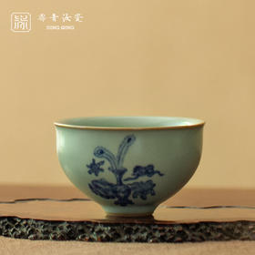 问鼎鼎青青花伴月杯（如意多宝）（缺货）