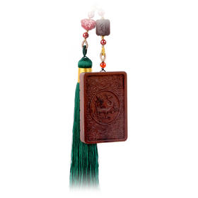 离火朱雀紫檀木挂件