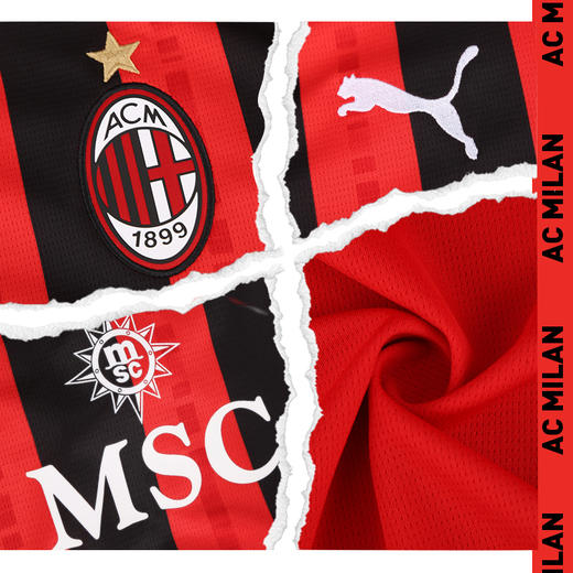 小李子PUMA彪马24/25赛季AC米兰主场球迷版比赛球衣短袖成人男774979 01 商品图2