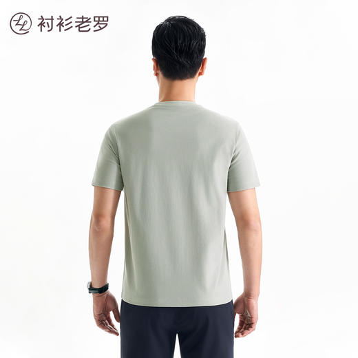 [冰锋三号]乱纹亚麻凉感防晒透气总裁短袖T恤245A0T902S 商品图3