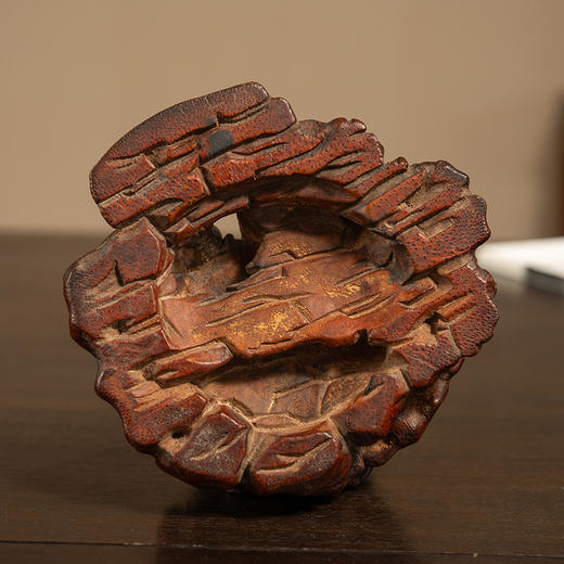 清 竹雕东方朔偷桃摆件 商品图4