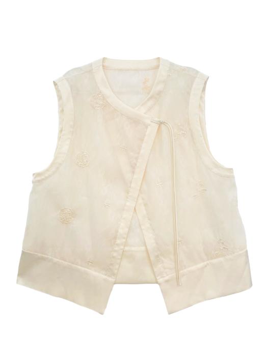 蕾丝绣花中式马褂 商品图0