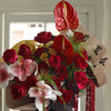 《好时节》蝴蝶结红掌国风红色花束 商品缩略图2