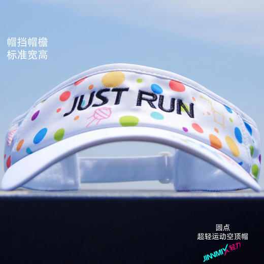 圆点超轻防晒透气吸汗排汗运动马拉松越野跑步空顶帽 商品图4