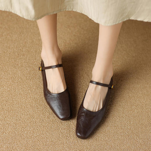 even wu法式简约一字带玛丽珍单鞋【G】 商品图5