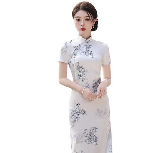 素雅国朝风改良年轻款提花旗袍MLS6856 商品图4
