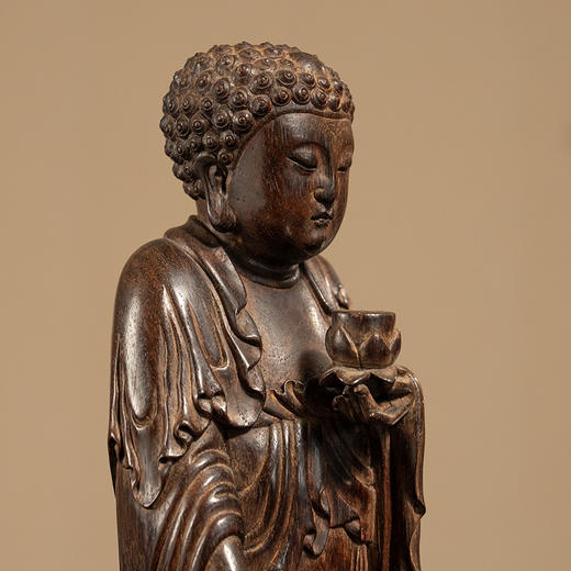 清 紫檀木雕释迦摩尼佛像 商品图2