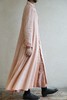 MAKU textiles｜桃粉色衬衫领单排扣中长款古典连衣裙 商品缩略图3