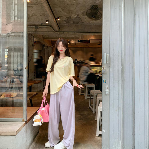 <曾小咸推荐> 【元气满满】黄色短袖T恤+裤子 商品图4