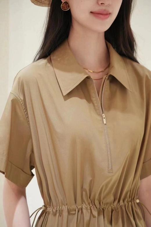 【高品质私服】【小禾同款棉涤府绸收腰及膝连衣裙】布面细腻紧实 精致美观 手感柔软【无标出货 介意慎拍】 商品图2