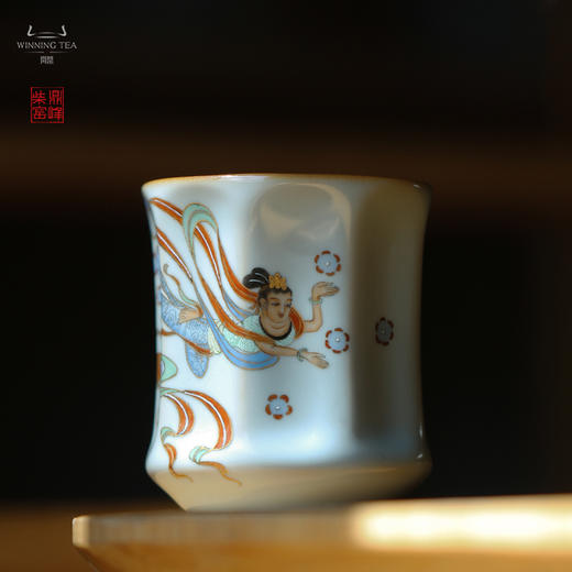 问鼎汝瓷鼎峰柴窑天青棱线杯（天外飞仙） 商品图0